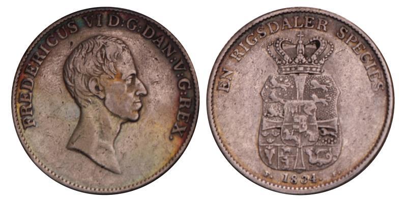 Denmark. Friedrich VI. Speciedaler. 1834.