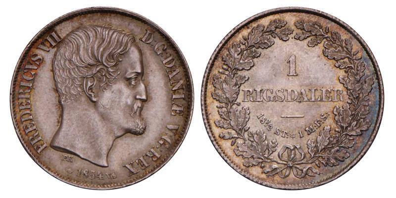 Denmark. Friedrich VII. 1 Rigsdaler. 1854.