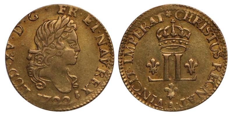 France. Louis XV. Louis D'or. 1722 A.