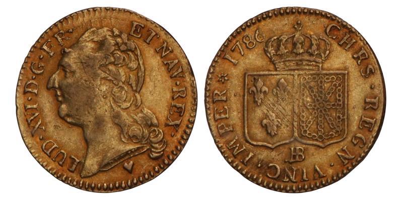 France. Louis XVI. Louis D'or. 1786 BB.