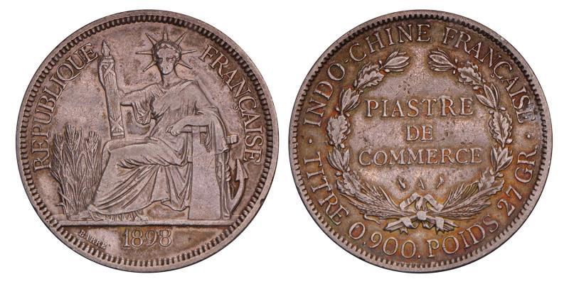 French Indochina. 1 Piastre. 1898.