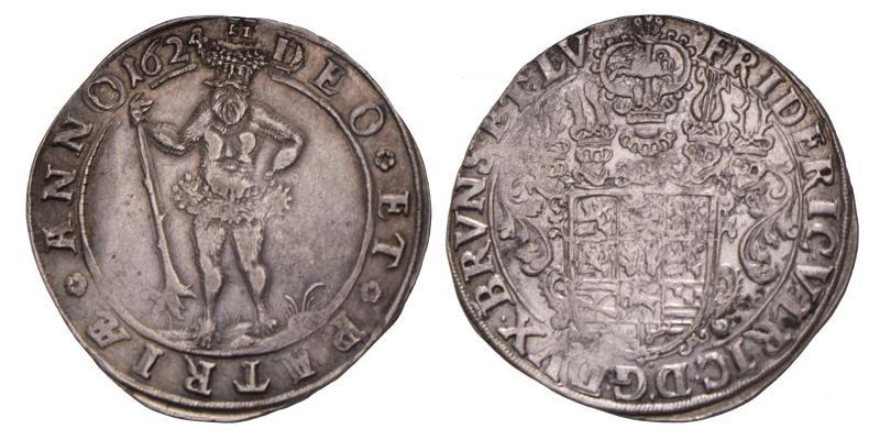 Germany. Brunswick-Wolfenbeettel. Friedrich Ulrich. Thaler. 1624 HL.