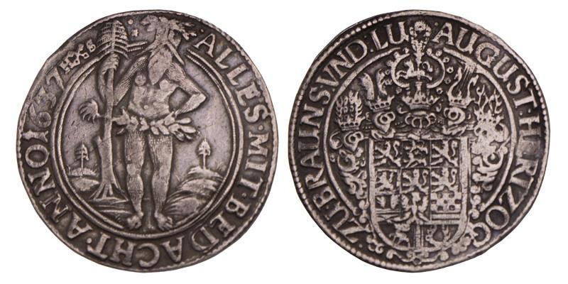 Germany. Brunswick-Luneburg-Calenberg. Georg I. Thaler. 1637 HS.