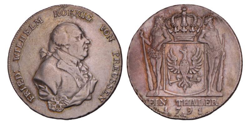 Germany. Prussia. Friedrich Wilhelm. Thaler. 1791 A.