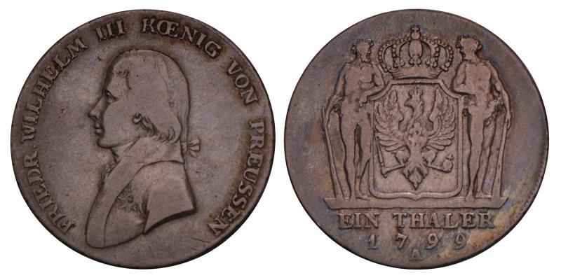 Germany. Prussia. Friedrich Wilhelm III. Thaler. 1799 A.
