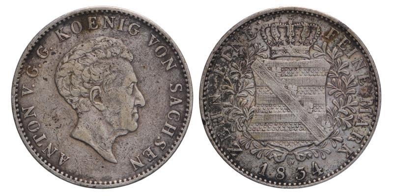 Germany. Saxony. Anton. Thaler. 1834 G.