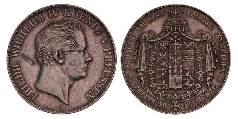 Germany. Prussia. Friedrich Wilhelm IV. Doppeltaler. 1844 A.