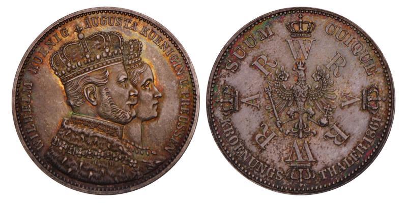 Germany. Prussia. Wilhelm. Thaler. 1861 A.
