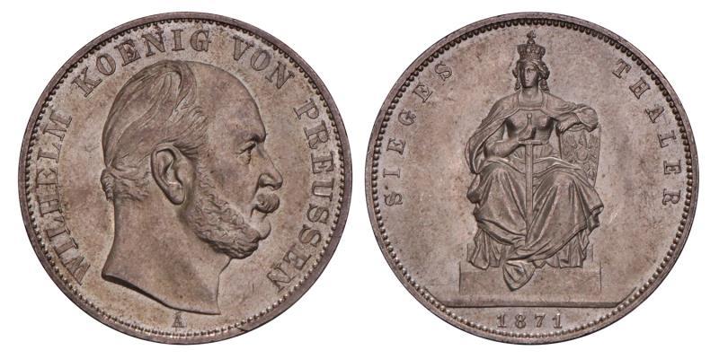 Germany. Prussia. Wilhelm. Thaler. 1871.