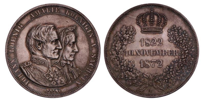 Germany. Saxony. Johann. Doppeltaler. 1872.