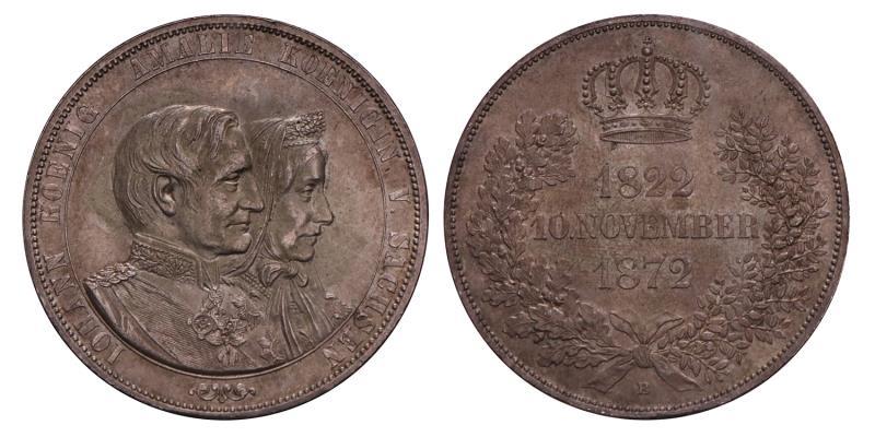 Germany. Saxony. Johann. Doppeltaler. 1872.