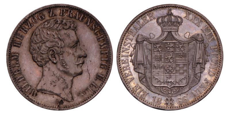 Germany. Brunswick-Luneburg. Wilhelm. Vereinsthaler. 1886 B.