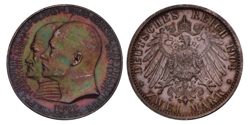 Germany. Hessen. 2 Mark. 1904.