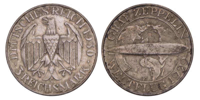 Germany. Weimar. 3 Reichsmark. 1930 F.