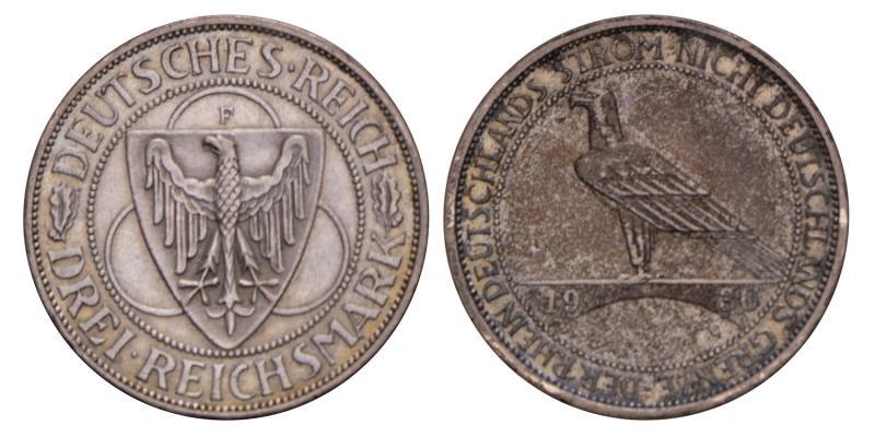 Germany. Weimar. 3 Reichsmark. 1930 F.