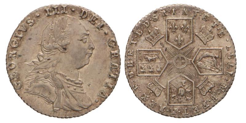 Great Britain. George III. 6 Pence. 1787.