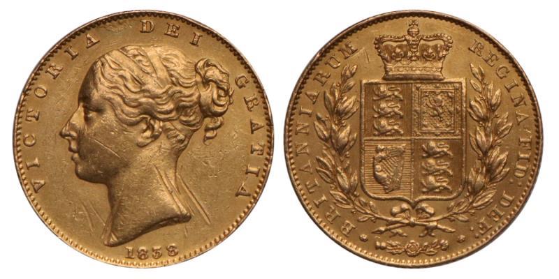 Great Britain. Victoria. Sovereign. 1838.