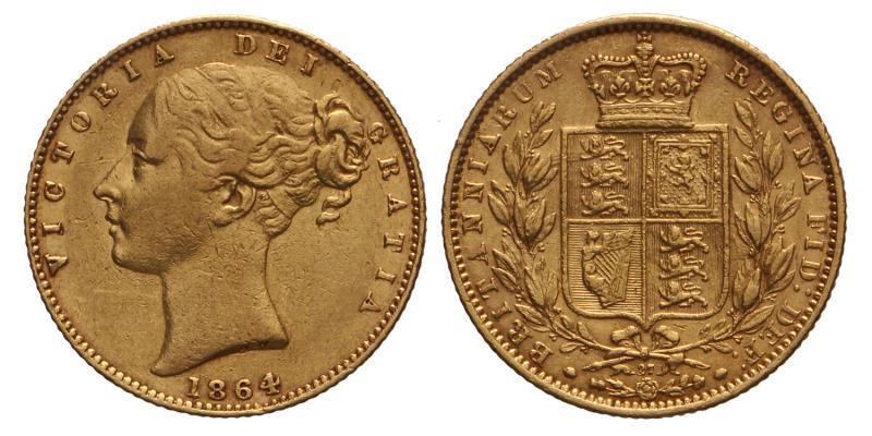 Great Britain. Victoria. Sovereign. 1864.