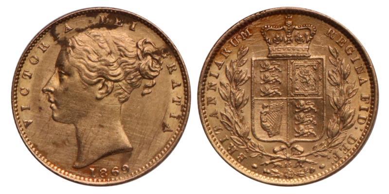 Great Britain. Victoria. Sovereign. 1869.