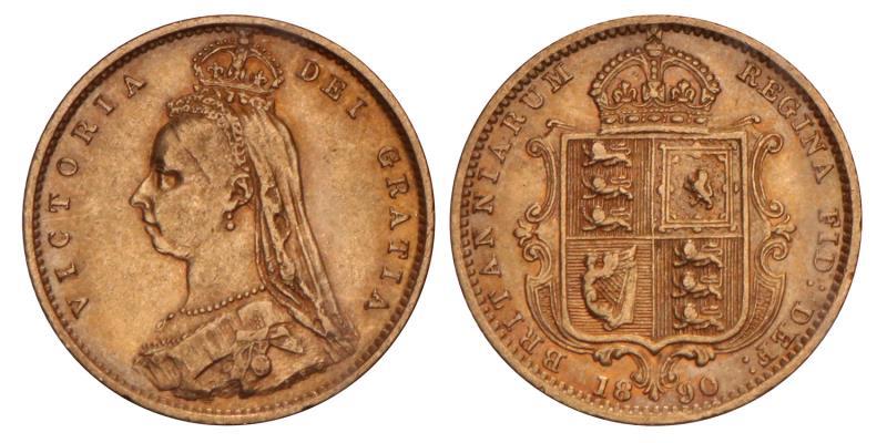 Great Britain. Victoria. Half sovereign. 1890.