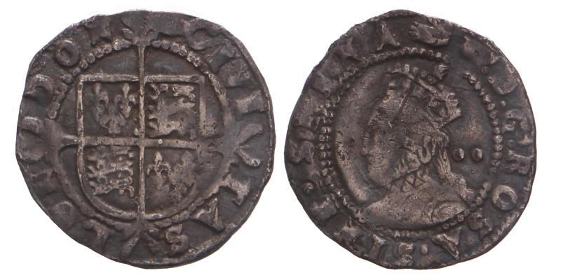 Great Britain. Threefarthings. Elisabeth I.