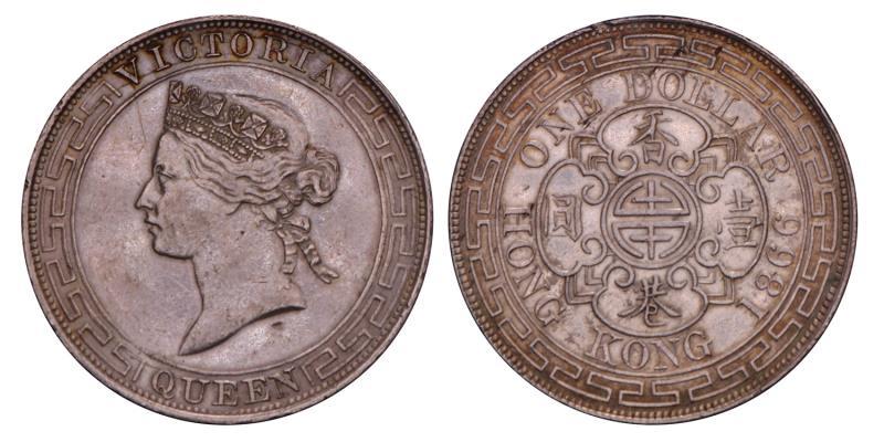 Hong Kong. Victoria. Dollar. 1866.