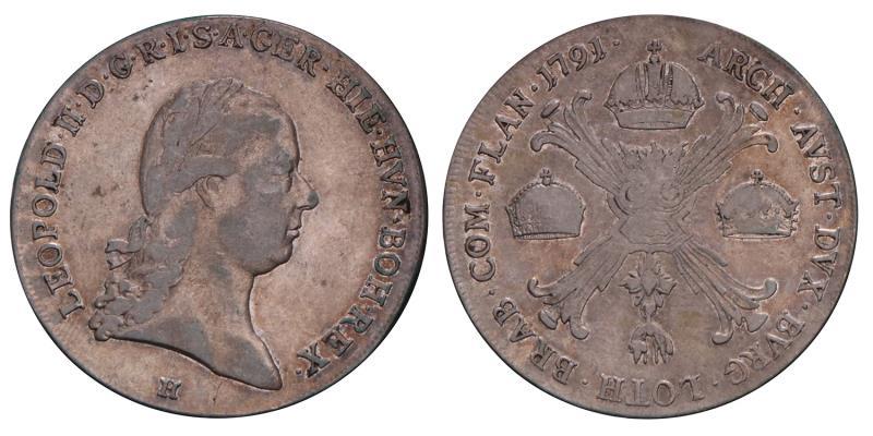 Hungary. Leopold II. Kronenthaler. 1791 H.