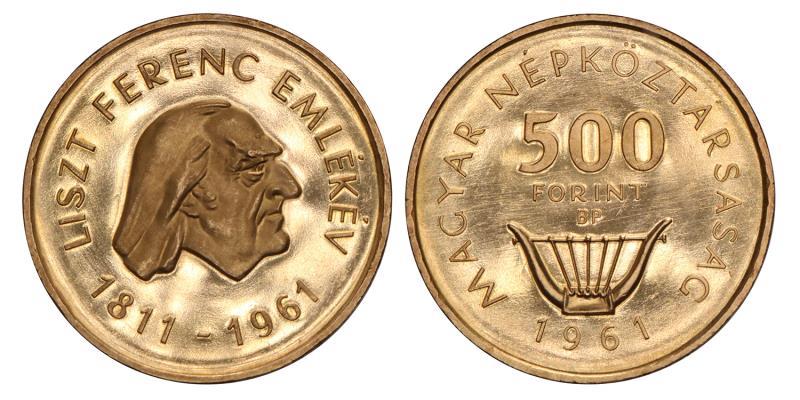Hungary. Republic. 500 Forint. 1961.