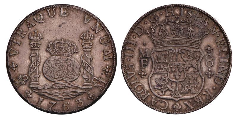Mexico. 8 Reales. 1763 MF.