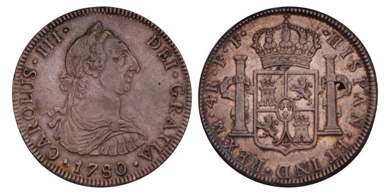 Mexico. Carolus III. 4 Reales. 1780 FF.