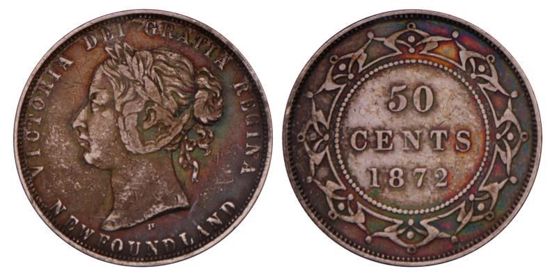 Newfoundland. Victoria. 50 Cents. 1872 H.