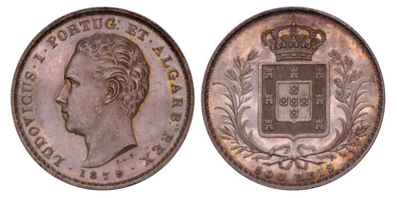 Portugal. Luiz I. 500 Reis. 1879.