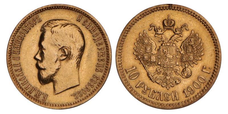 Russia. Nicholas II. 10 Roubles. 1900.