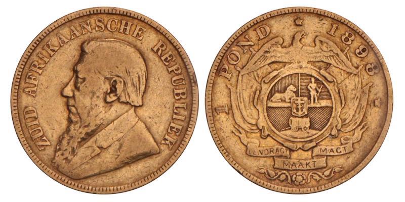South-Africa. Republic. Pound. 1898.