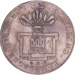 German states. Hamburg. Franz II. 32 Schilling. 1796 OHK.