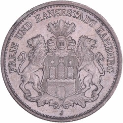 German states. Hamburg. 2 Mark. 1907 J.