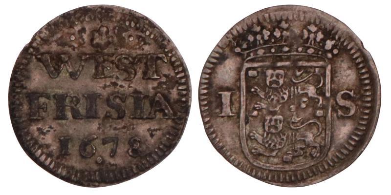 1 Stuiver Enkhuizen 1678. Zeer Fraai / Prachtig.