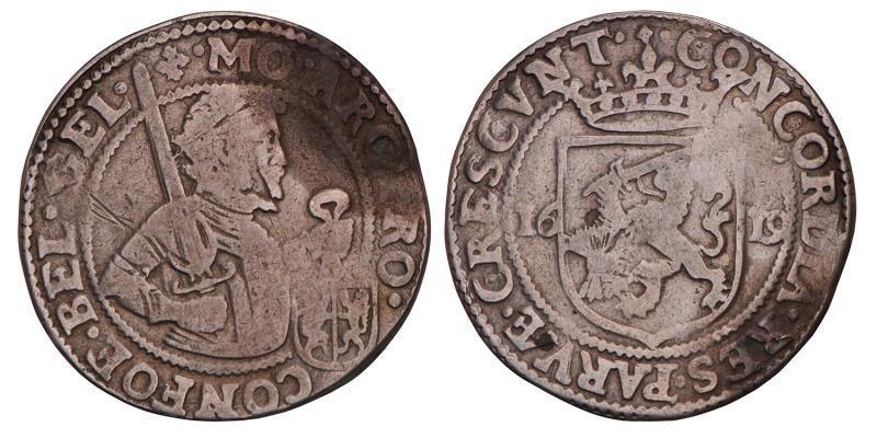 Nederlandse rijksdaalder Gelderland 1619. Fraai / Zeer Fraai.