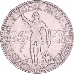 Belgium. Leopold III.  50 Francs. 1935.