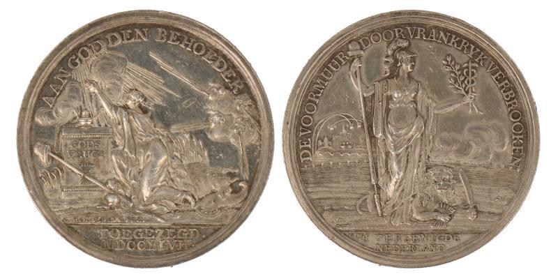 Nederland. 1747. Barrière traktaat door Frankrijk gebroken.