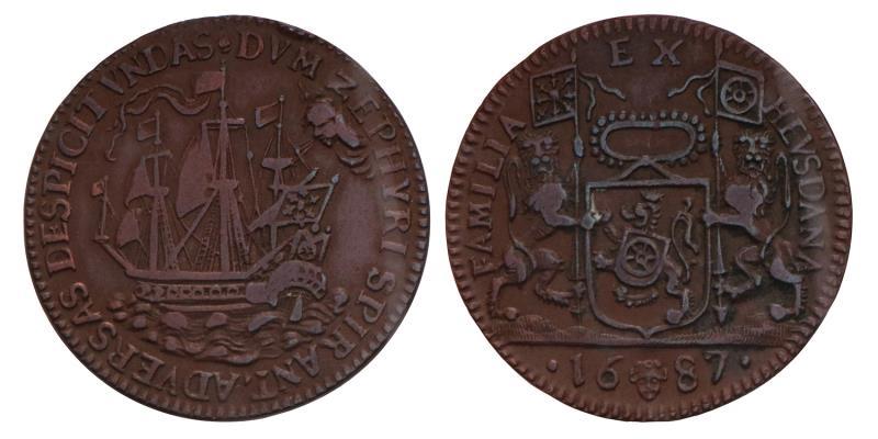 Nederland. 1687. Rekenpenning Brussel.
