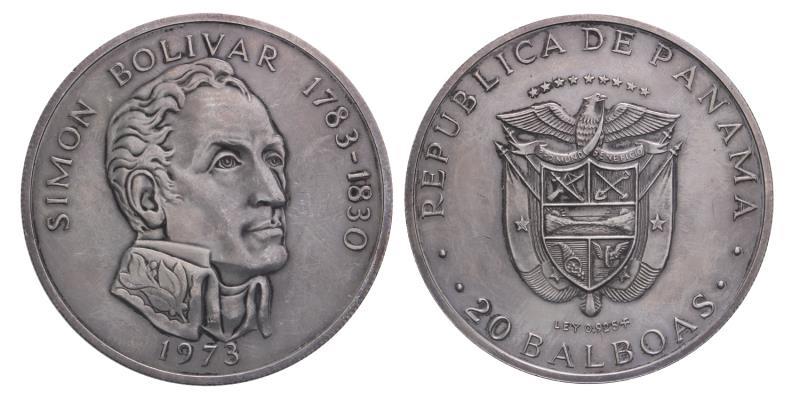 Panama. 20 Balboas. 1973.