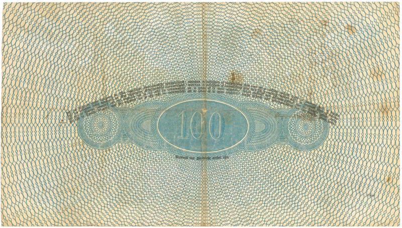 Nederland. 100 gulden. Bankbiljet. Type 1860. Reliëfrand - Zeer Fraai.