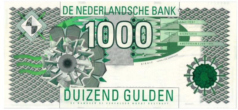 Nederland. 1000 gulden. Bankbiljet. Type 1996. Kievit - UNC.