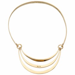 Geelgouden Hans Hansen spang collier met afneembare hanger - 14 kt.