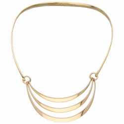 Geelgouden Hans Hansen spang collier met afneembare hanger - 14 kt.