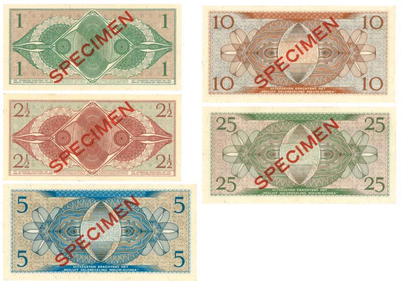 Nieuw-Guinea. 1-25 gulden. Specimen. Type 1950. - UNC.