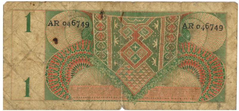 Nieuw-Guinea. 1 gulden. Banknote. Type 1954. - Fine -.