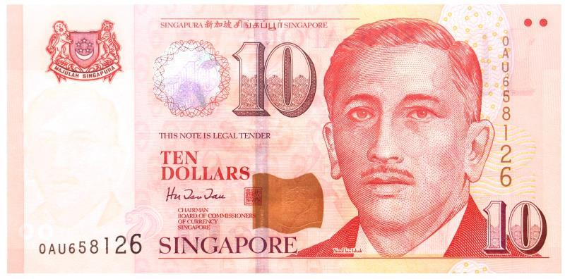 Singapore. 10 dollar. Banknote. Type 1999. - UNC.