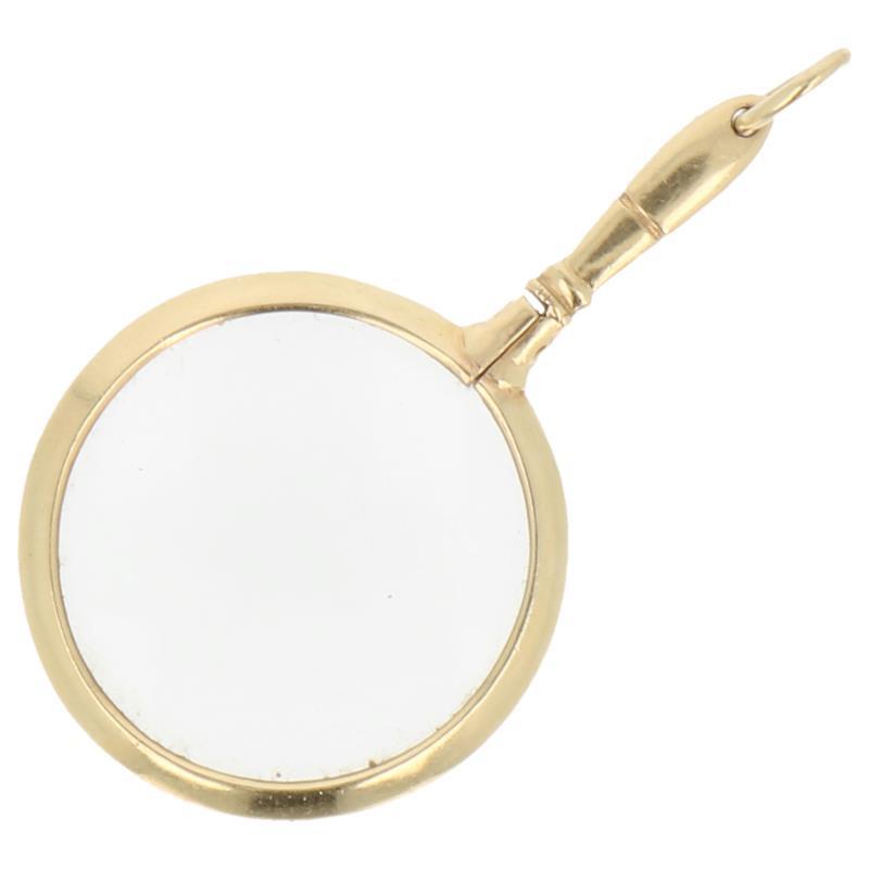 Monocle 14kt goud voorzien van kettingoogje zilver.